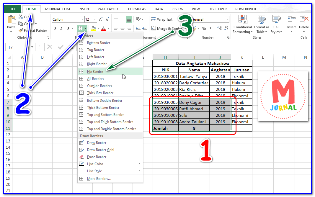 Cara Membuat Garis Tengah Di Excel – Brain