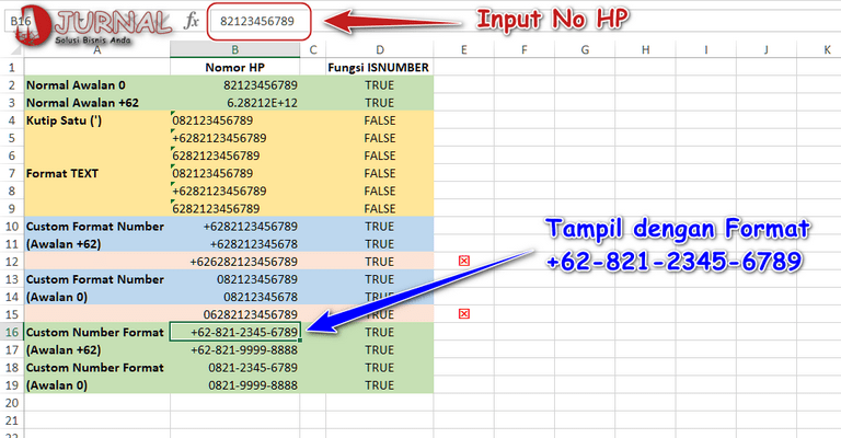 Menulis Nomor Hp Di Excel Homecare